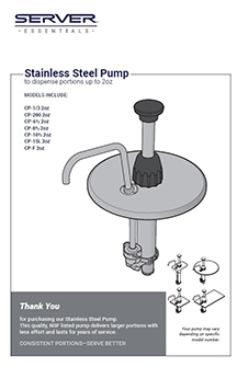 SST Pumps 2oz | Manual 01662