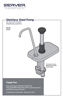 SST Remote Dispensing Pump | Manual 01884