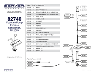 SST FP-200V Pouch Pump 82740 | Parts List
