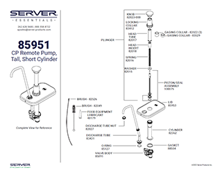 SST CP Remote Pump Tall 85951 | Parts List